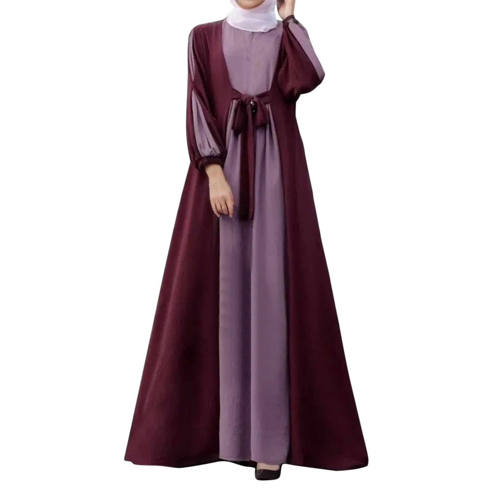 Robe musulmane ample avec hijab pour prier confortablement - 8