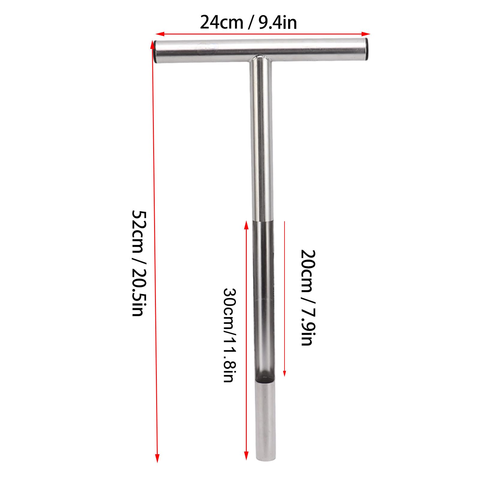 Sonda do Pobierania Próbek Gleby, Stal Nierdzewna 304, Grubość Ścianki 1,5 mm, 53 cm, do Trawnika, Gospodarstwa Rolnego, Ogrodu