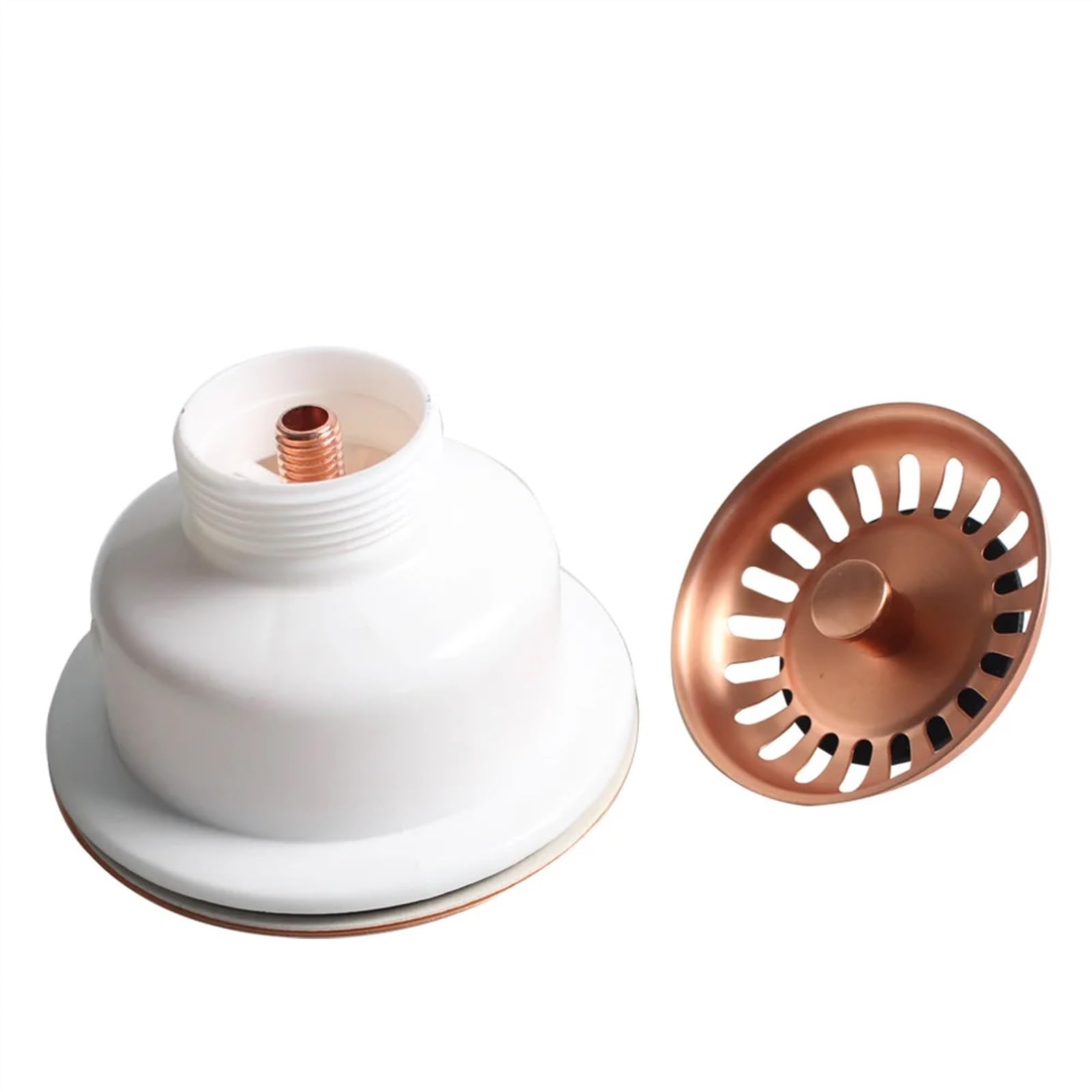 11.4 cm Rose d Zestaw do sitka do zlewu i odpływu, 114 mm, ociekacz ze szczotkowanej stali nierdzewnej do kuchni i łazienki, wysoka jakość, odpływ, solut