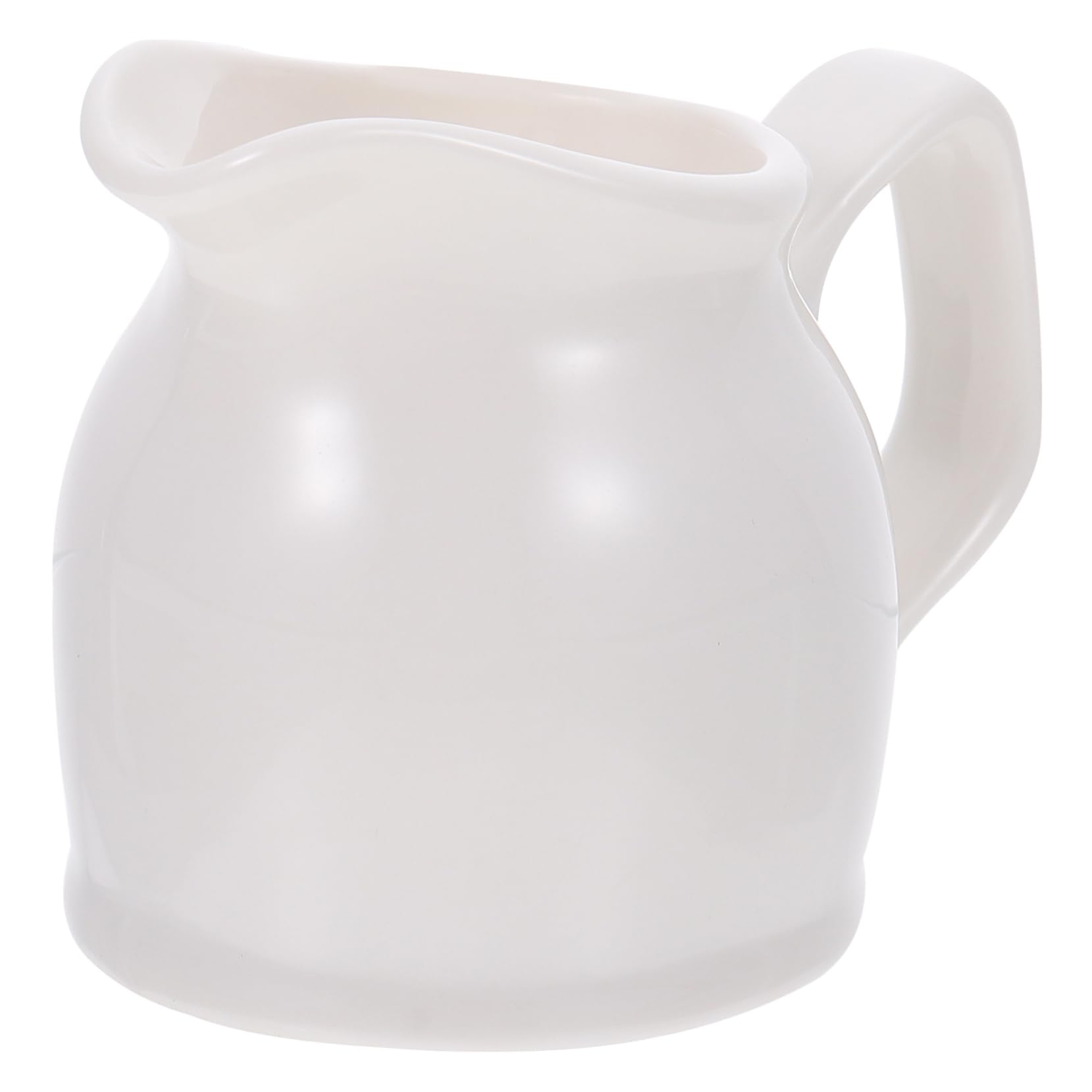 KICHOUSE 1pc Ceramic Juice Bucket Milk Creamer Jug Coffee Creamer Milk Creamer Dispenser Mini Coffee Pot Espresso Wdt Espresso Pitchers Cup Milk Jar Espresso Mug Sauce Cup Ceramics White