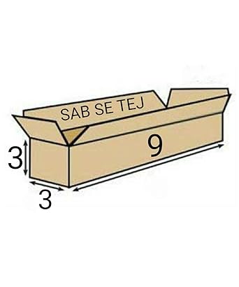 SAB SE TEJ 3 Ply Corrugated Orange Color Box/Shipping Boxes/Packaging Boxes (9 x 3 x 3 inch) (Pack of 200)