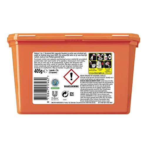 Robijn Stralend Wit Wascapsules speciaal voor de witte was - 4 x 15 wasbeurten - Voordeelverpakking - Image 4