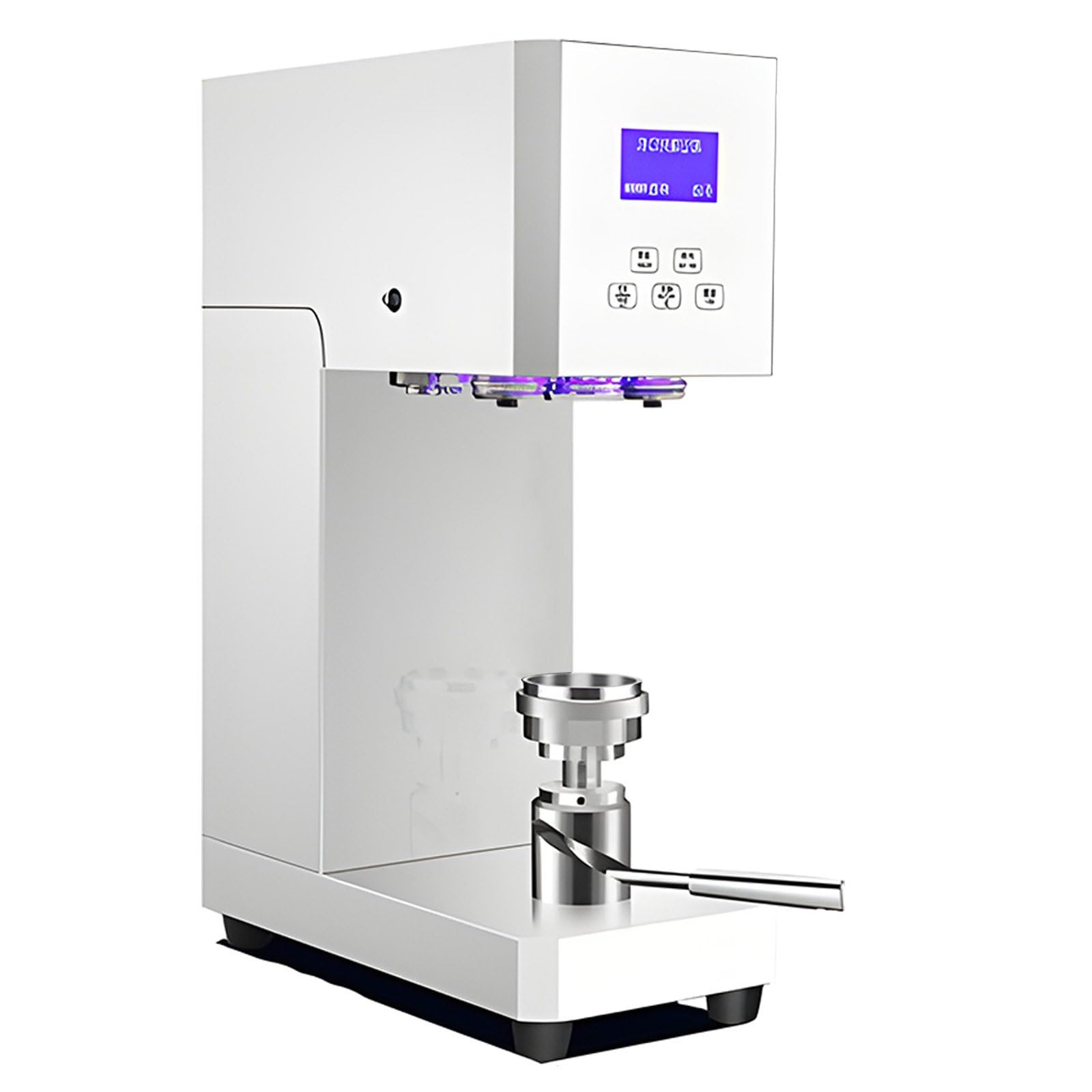 Máquina selladora automática de latas, selladora de latas Comercial de sobremesa, selladora de Botellas de té con Leche en 6 Segundos por Ciclo para Botellas de 55mm White