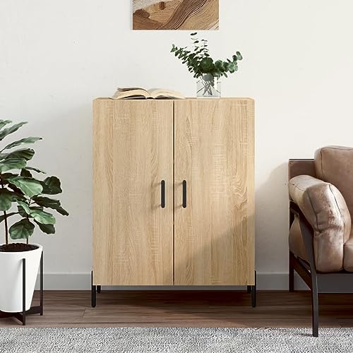 Frdhee Vitrina de cocina, aparador, roble 69,5 x 34 x 90 cm, material de madera para cocina, salón, pasillo, entrada