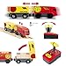Electric Remote Control Train Toy, Battery Operated Locomotive Motorized Train Toy Gift for Boy Kids Toddlers Fit Thomas, Brio, Chuggington(red Truck)