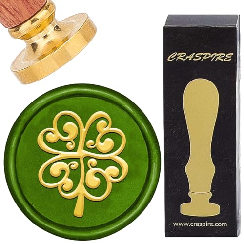 CRASPIRE Clover Wax Seal Stamp St. Patrick's Day...