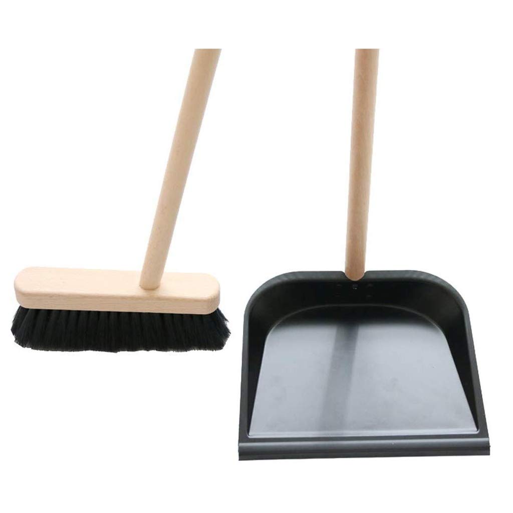 dustpan and brush, Household Broom Set Soft Combination Wooden Floor Sweeping Standing Sweep with