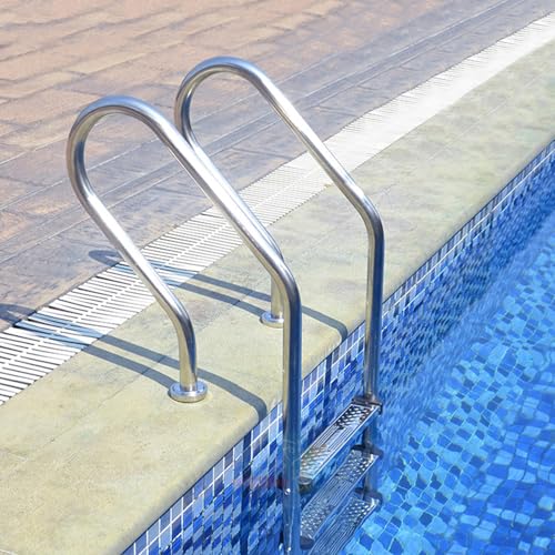 Escalera de piscina 2 peldaños acero inoxidable miniatura 6