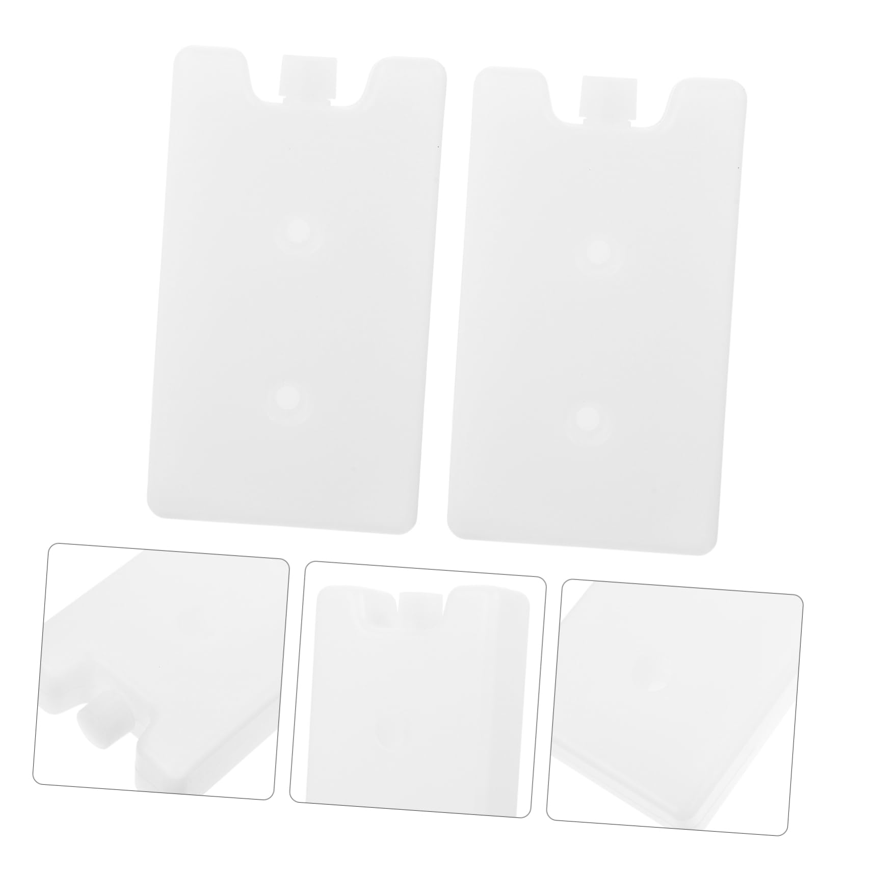 Pack De 4 Blocs De Glace Réutilisables - 17x11x3.2 Cm, Bleu, Pour Glacières Et Conservateurs Alimentaires