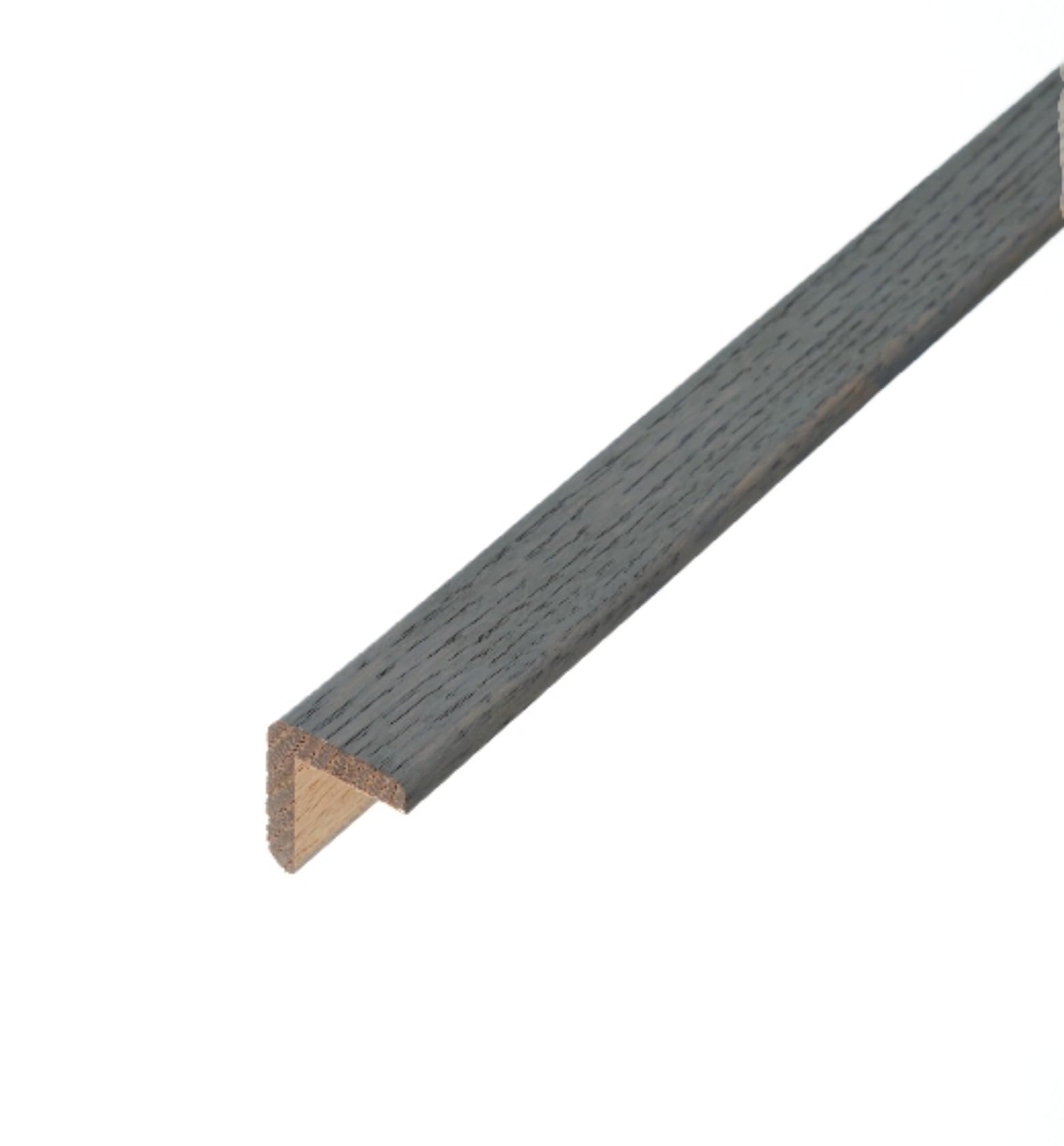 21mm X 21mm Solid Oak Corner Step Stair Nosing Cushion Moulding Edge Profile Strip 0.9m For Flooring (Dark Grey Oak) โ image 1