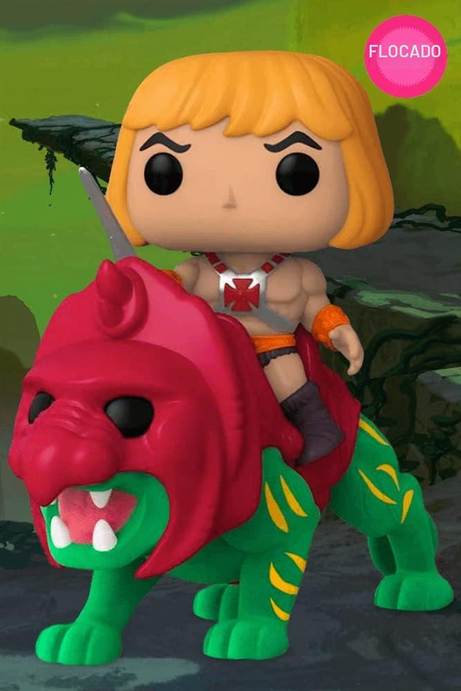 Funko Pop! Ride Deluxe: Masters of The Universe - He-Man On BC - Afelpado - Masters del Universo - Figura de Vinilo Coleccionable - Idea de Regalo- Mercancia Oficial - Juguetes para Niños y Adultos