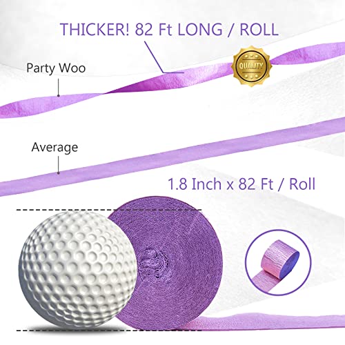 Image of PartyWoo Purple Balloons, 51 pcs Party Decorations Pack of Latex Balloons and Crepe Paper for Balloon Garland as Party Decorations, Birthday Decorations, Wedding Decorations, Baby Shower Decorations