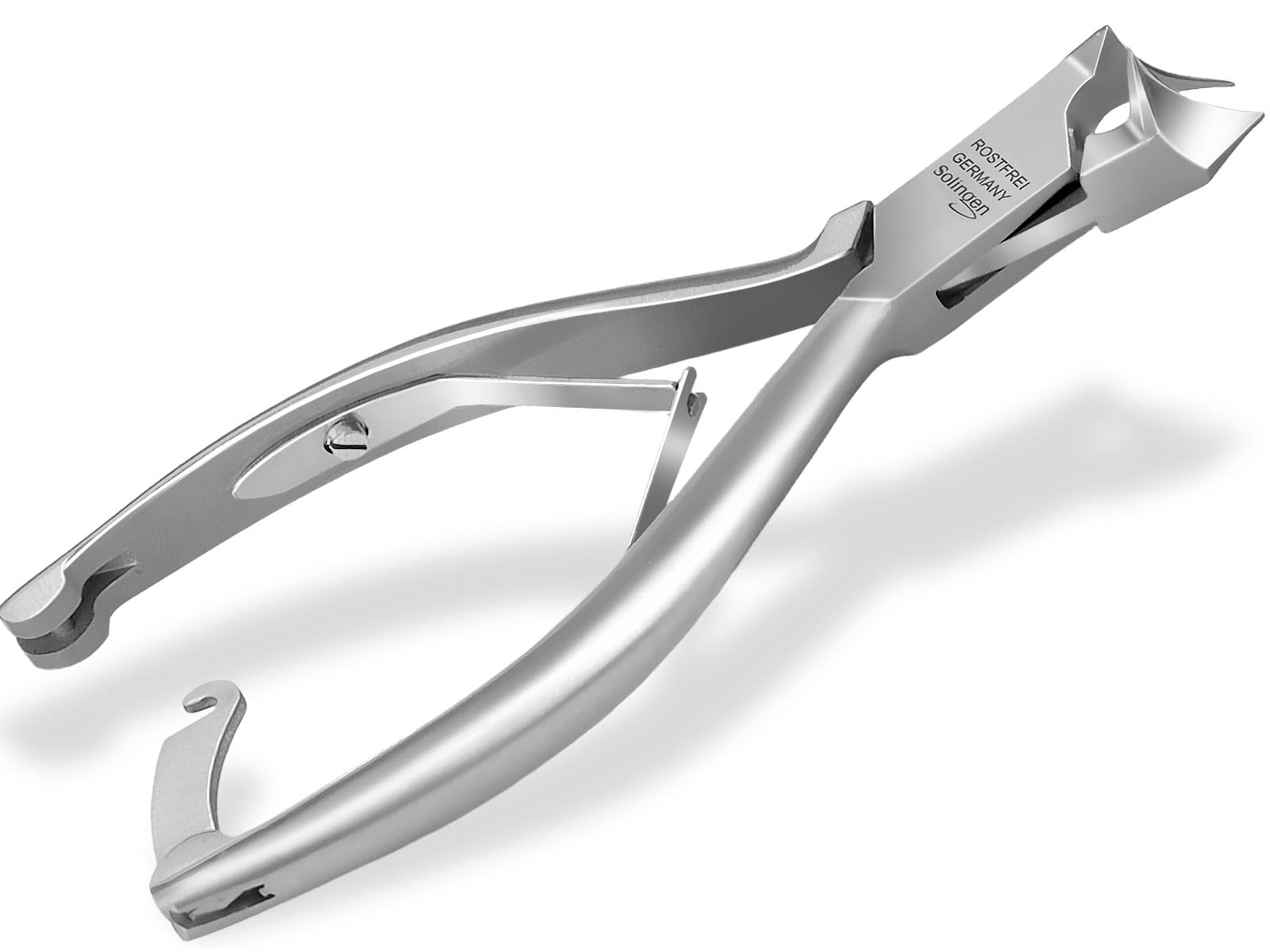 Kopfschneider Solingen Nagelzange für dicke & eingewachsene Fußnägel 14 cm | Made in Germany Edelstahl Rostfreie Solinger Eckenzange Pediküre Zange für eine präzise Nagelpflege und Fußpflege