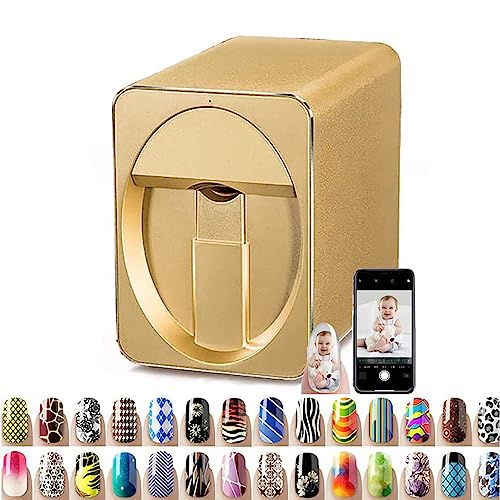 Image of Professional Mini 3D Nail Printer - Portable Mobile Nail Art Machine for Kids, Nail Studios, Manicurists & Nail Enthusiasts - Perfect for Creative Nail Designs, White