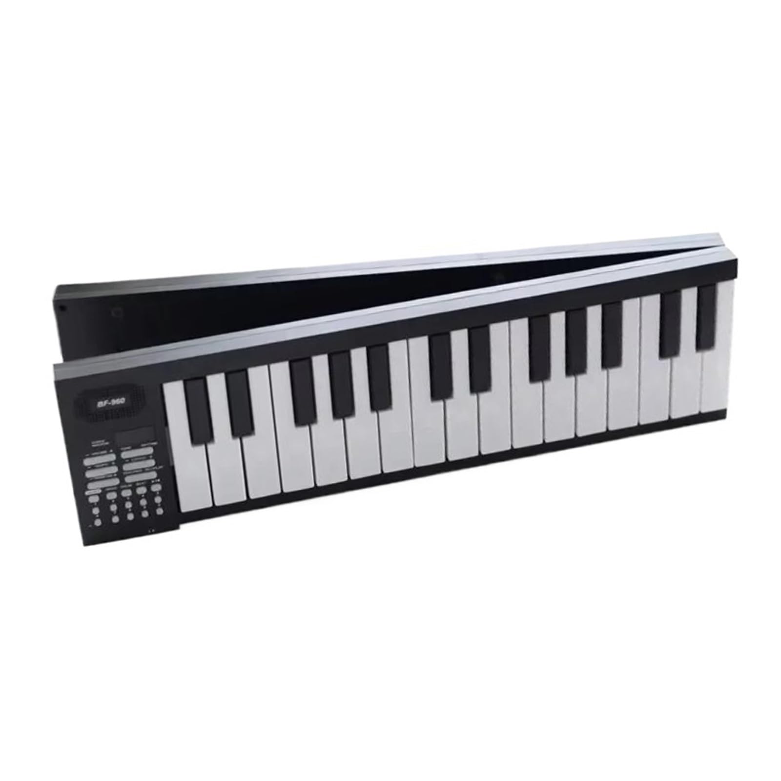 Elektroniczny Instrument Fortepianowy Składane Pianino Elektryczne 61 Klawiszy Przenośny Syntezator Klawiatura Muzyczna Dla Początkujących I Dorosłych(Black)
