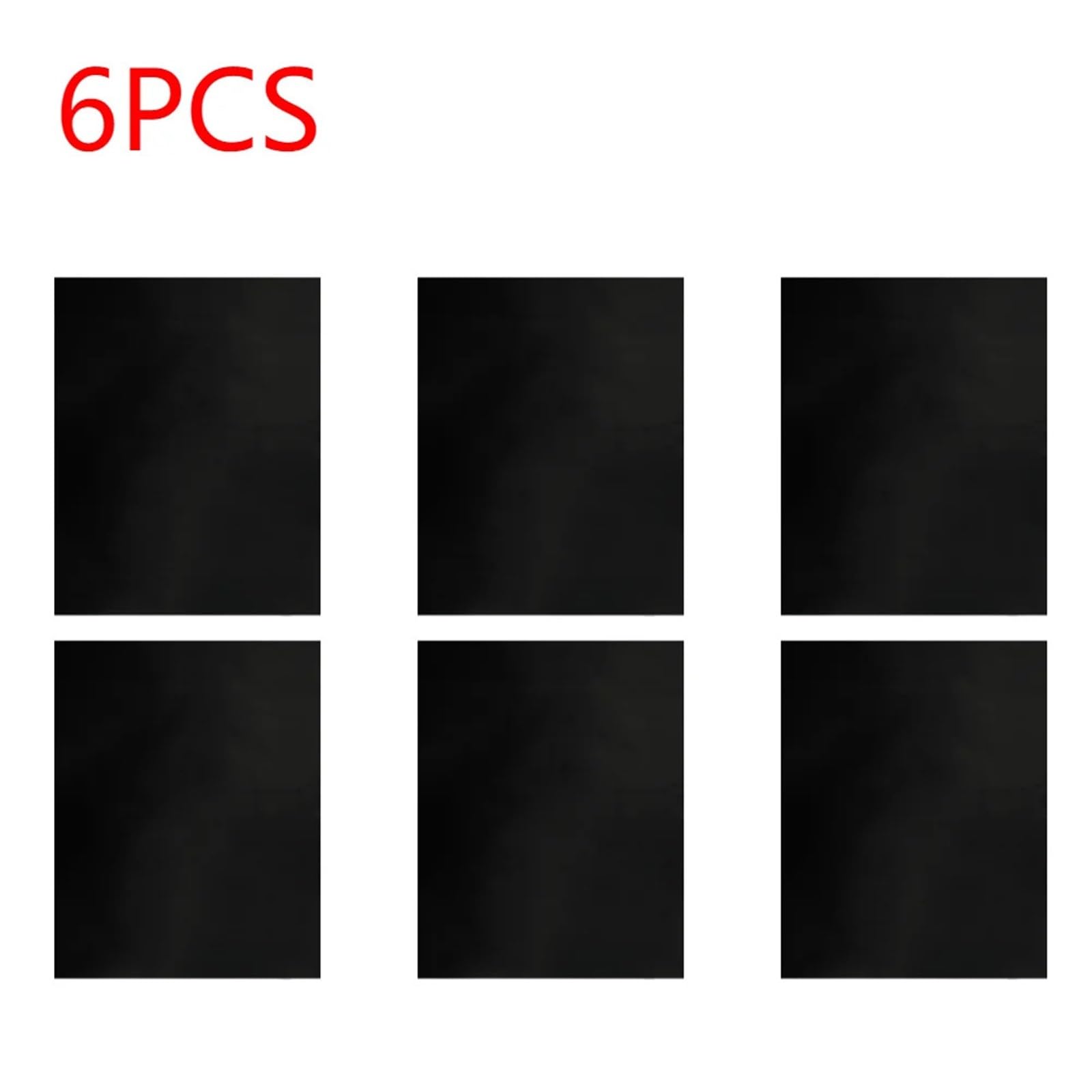 Ofenmatte Ofenmatten, Ofeneinlagen, Wiederverwendbare Backmatten, Antihaft-Schutzmatten for Partys im Freien, Küchenutensilien, hitzebeständige Grillmatten(Black6PCS,50X40cm)
