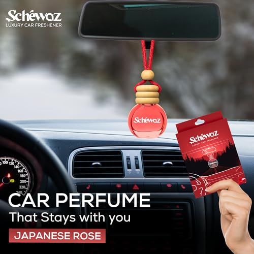 Image of SHIVAJI Wild Berry Car Hanging Perfume with Wooden Cap,Pack of 1 (10ml, JapaneseRose)