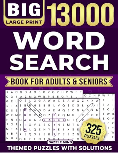 Big Large Print Word Search Puzzle Books for Adults & Seniors - 325 Everyday Themes: 13,000 Words to Find for Fun & Relaxation (Large Print Gifts 2027 Edition) image 2
