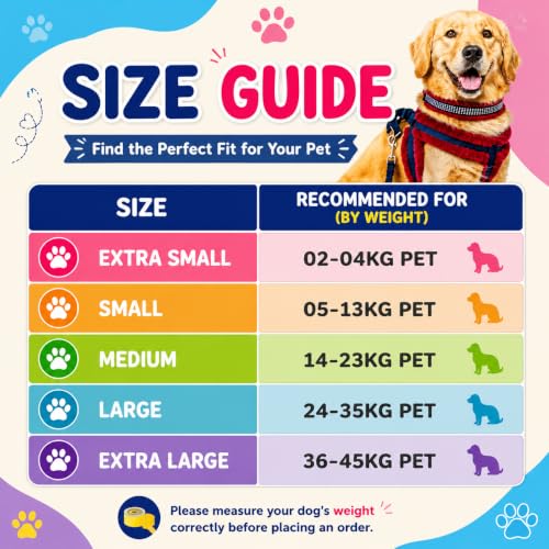 Image of Dog Fur Harness, Collar & Leash Combo Set, Adjustable Size | for 24-35 Kilogram Dogs (L, Orange-Brown)