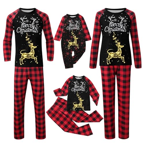 Pyjama Noel Famille Ensemble Haut de Gamme Pijama Coton Hiver