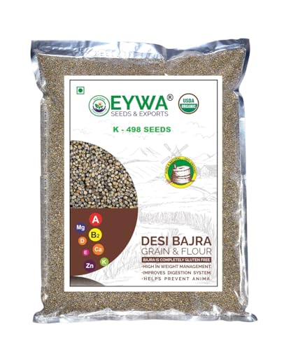 Image of Organic Bajra Grains Pearl Millet Seeds (5 Kgs) | For Farming, Sowing & Agriculture Use | Produce of India | 100% Natural & Non-GMO | By Eywa