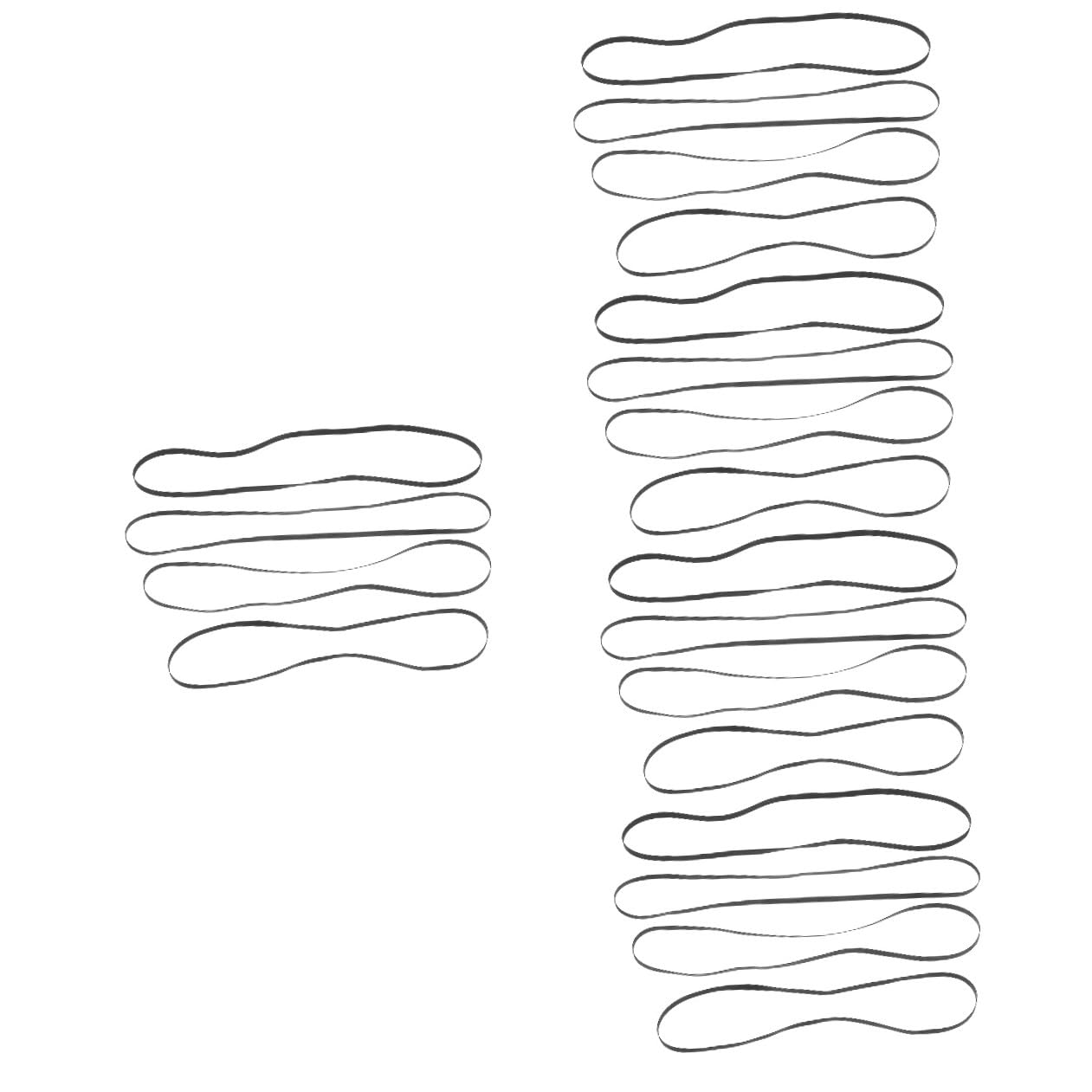 HEMOTON 20 Pcs Tourne-Disque Ceinture Magnétoscope Ceintures Platine Ceinture Platine De Remplacement Ceinture Platine En Caoutchouc Ceinture Phonographe Accessoires Ceinture De
