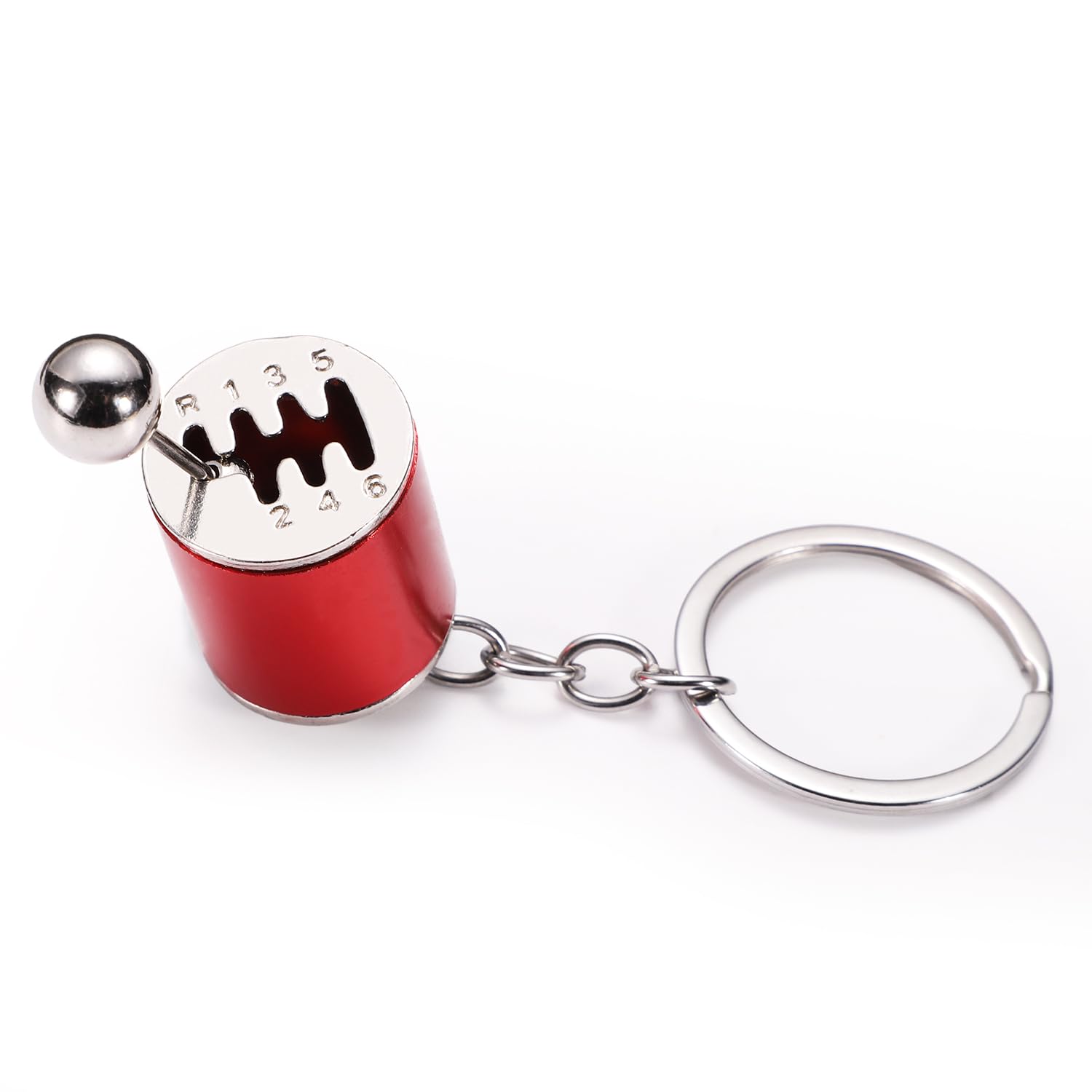 BOXOB Gearbox Keychain Keyring, Gearbox Shifter Keychain 6-Speed Manual Transmission Keychain Creative Fidget Toy Gear Shifter Keychain for Auto Parts