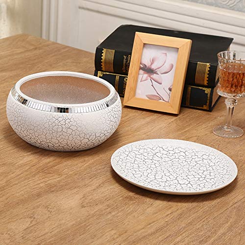 Pot de fleurs en céramique blanche texturée pour plantes et cactus d'intérieur - 7