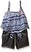 U.S. Polo Assn. Girls' Aztec Printed Chiffon Top and Denim Short Romper