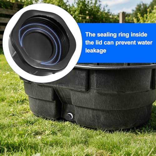 Image of Stock Tank Drain Plug for Rubbermaid 50、70、150、100, 300 Gallon Stock Tank ≥ 2 in Holes for Rubbermaid Stock Tank Stock Tank Plug Replacement