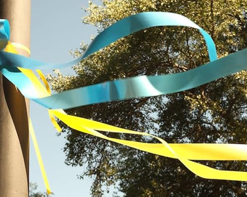 Image of Double Face Maize Yellow Satin Ribbon 7 /8 inch X 25 Yards Polyester Maize Yellow Ribbon for Gift Wrapping Very Suitable for Weddings Party Invitation Decorations and More