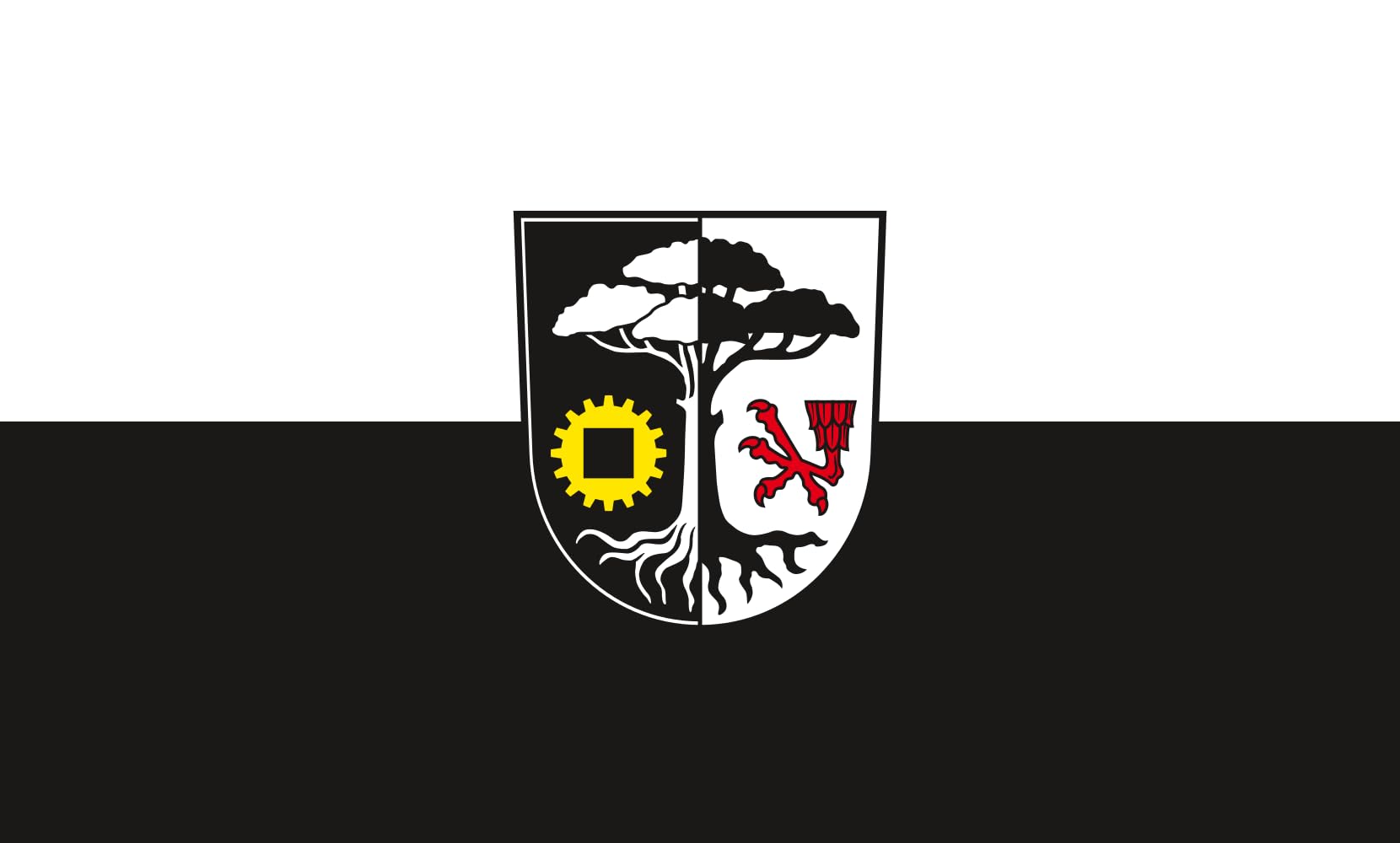 Drapeau Large Ludwigsfelde pour mât officiel ou collectionneur format paysage 1.35m²