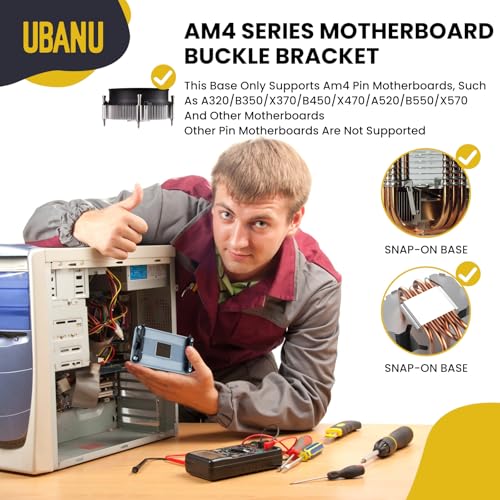 UBANU AM4 Backplate Motherboard CPU Fan Cooling Mounting Sheet Backplane Heatsink Bracket for AM4 AMD Socket AM4 ITX Motherboard - image 6