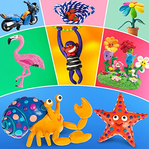 Polymer Clay, 12 Colors Modeling Clay, Diy Oven Bake Molding Clay For Kids With Sculpting Clay Tools, Art Craft Gift For Kids #TOP4