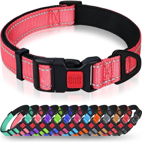 Image of Taglory Reflective Extra Large Dog Collar, Comfortable for Safe Night Walks