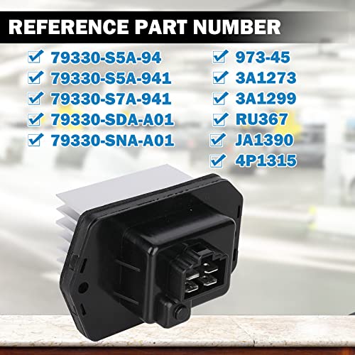 Hvac Blower Motor Resistor Ac Blower Control Module - Compatible With Honda Accord, Civic, Cr-V, Element, Odyssey, Pilot, Acura Rdx, Tsx - Replaces# 79330-S5A-942, 79330-Sna-A01, 79330-Sda-A01 #TOP1