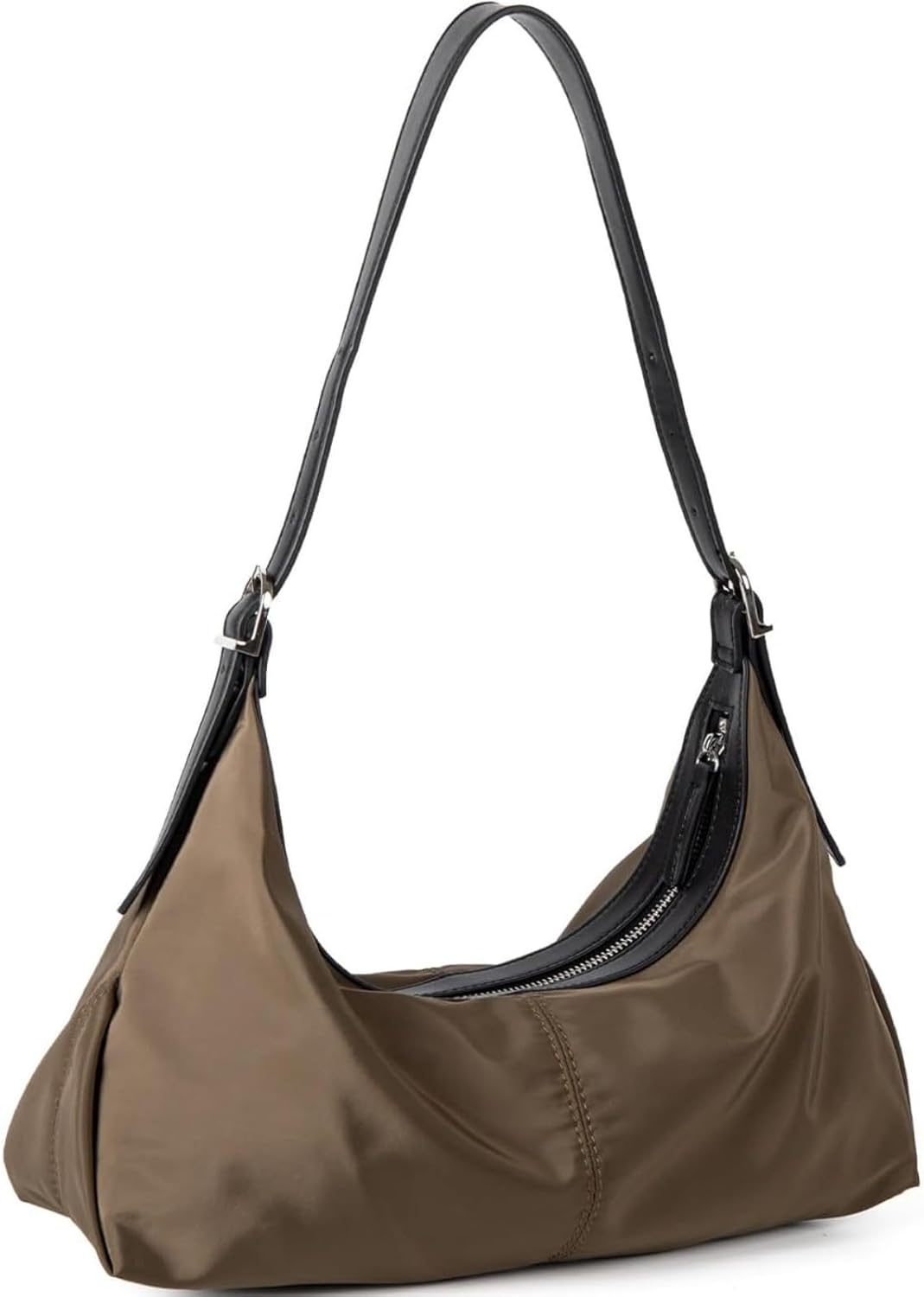 Slouchy Nylon Tote Bag Women Trendy Crossbody Purse Underarm Shoulder Hobo Bags Satchel Travel Tote Handbag