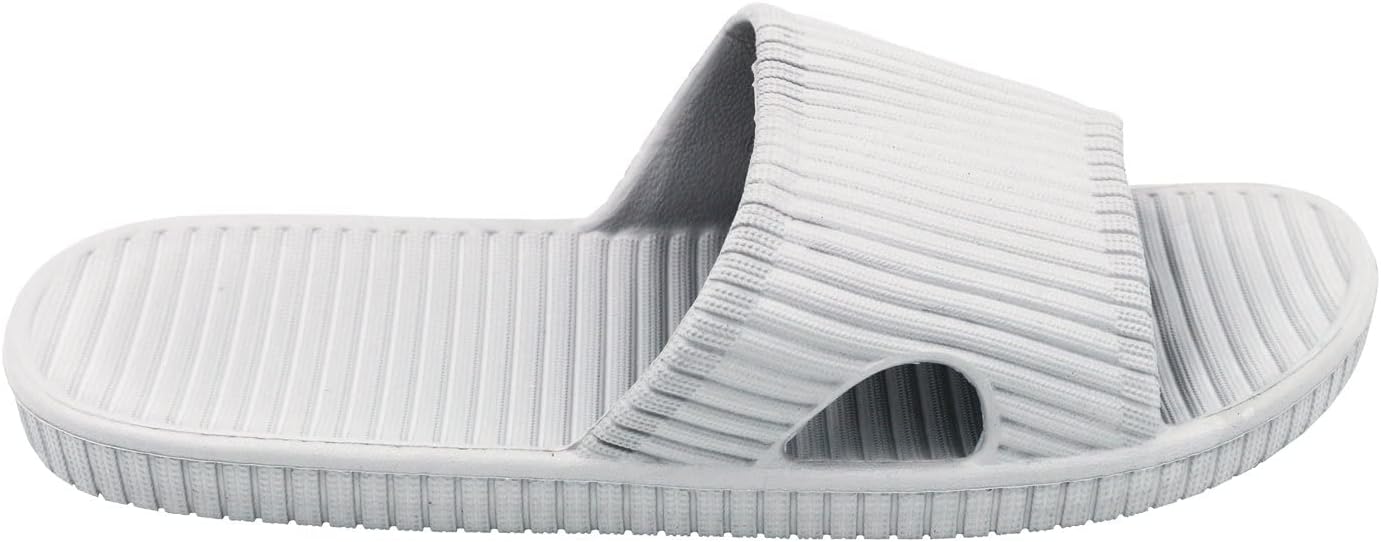 LupstyWomen And Men Anti-slip Slippers Indoor Use Outdoor Bath Sandal Soft Foam Sole Pool Shoes House Home Slide (9/10 UK, Gray)