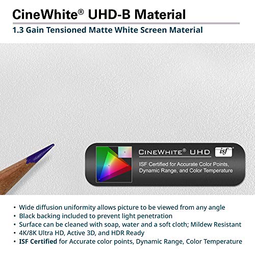 Image of Elite Screens Aeon Series 158-Inch Projector Screen 16:9, Edge-Free Fixed Frame, 8K /4K UHD, CineWhite UHD-B, Wall Mounted for Standard, Short & UST Projectors, Home Theater & Gaming, AR158WH2