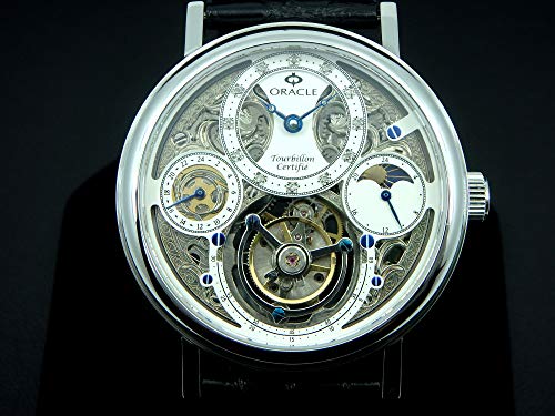 Oracle Byzantine Tourbillon Luxury Men's Watch (Black Alligator Strap) #TOP1
