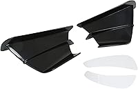 Vista 5 de Aleta lateral de motocicleta, alerón lateral de motocicleta, carenado delantero, aletas aerodinámicas para NINJA400 250 Z900 Z1000 (negro brillante)