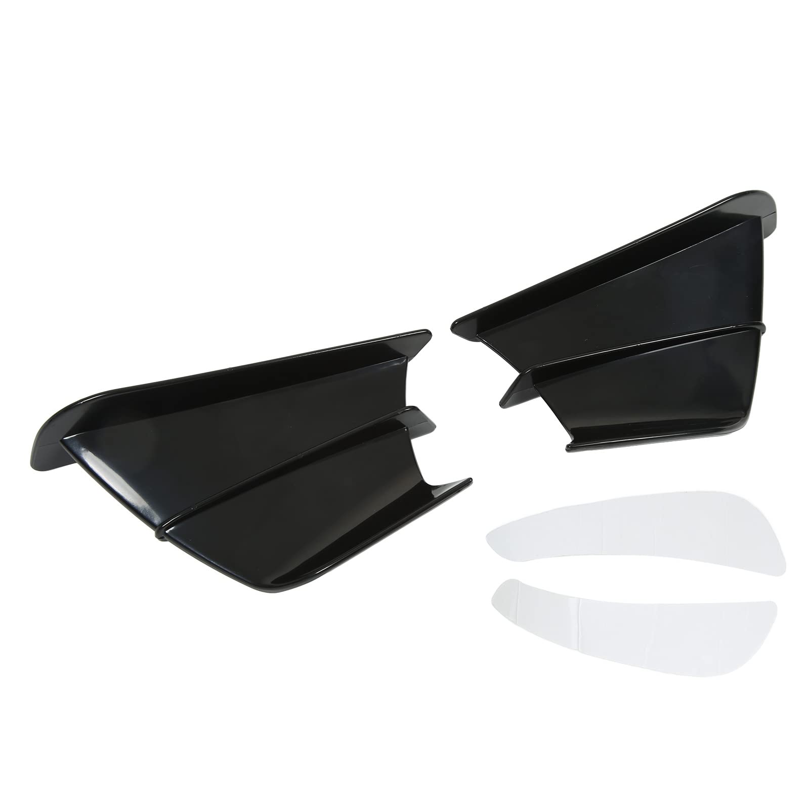 Aileron Latéral de Moto, Remplacement D'ailes Aérodynamiques de Carénage Avant pour 400 250 Z900 Z1000 (Noir brillant)