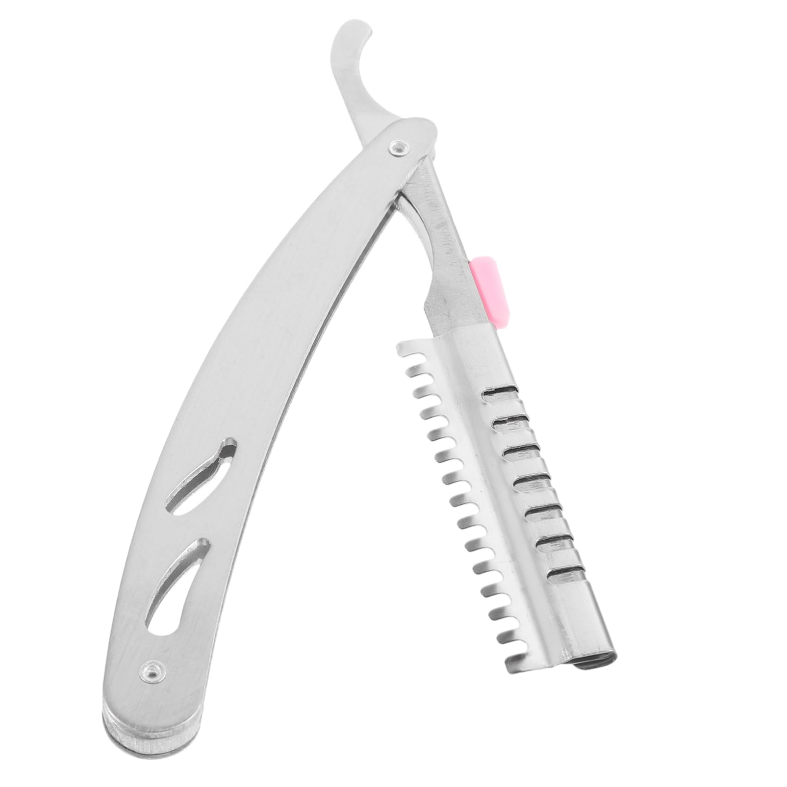 Ipetboom Full Steel Vintage Manual Barbers Razor Blade for Face Single Blade Face Razor Eyebrow Shaper Tool