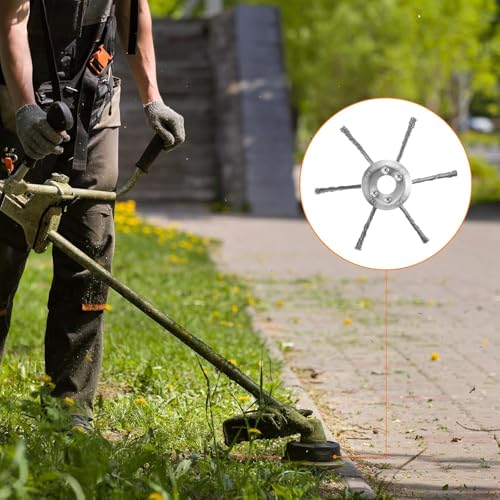 FiveMileBro 2 Stück Unkrautbürste Freischneider, Stahldraht Unkrautbürste für Rasentrimmer, Wildkrautbürste mit 5mm Bohrung, für Motorsensen & Elektro-Rasentrimmer