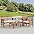Outdoor Wood Sofa Set Patio Conversation Sets Acacia Patio Sofas Set with Thick and Soft Cushions Easy to Assemble Patio Furniture Set Natural Acacia Wood Compact and Sturdy Design Furniture Set
