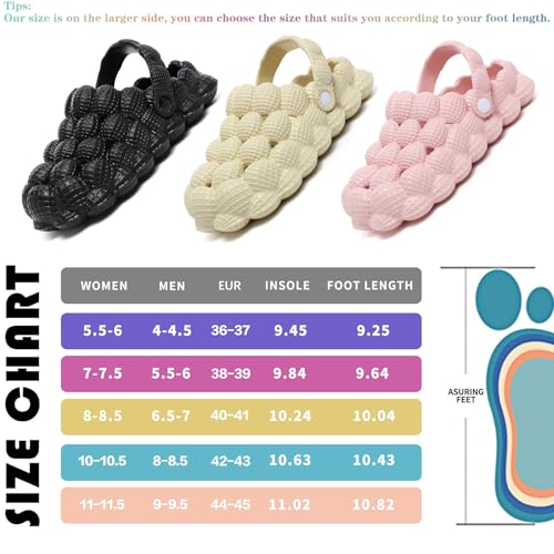 Massage Bubble Slippers, Bubble Slides for Women/Men, Funny Bubble Shoes, Unisex Breathable Beach Sandals, Non-slip Spa Slippers, Soft Pillow Stress Relief Slide, Home Bedroom Shower Trendy Ball Slippers2