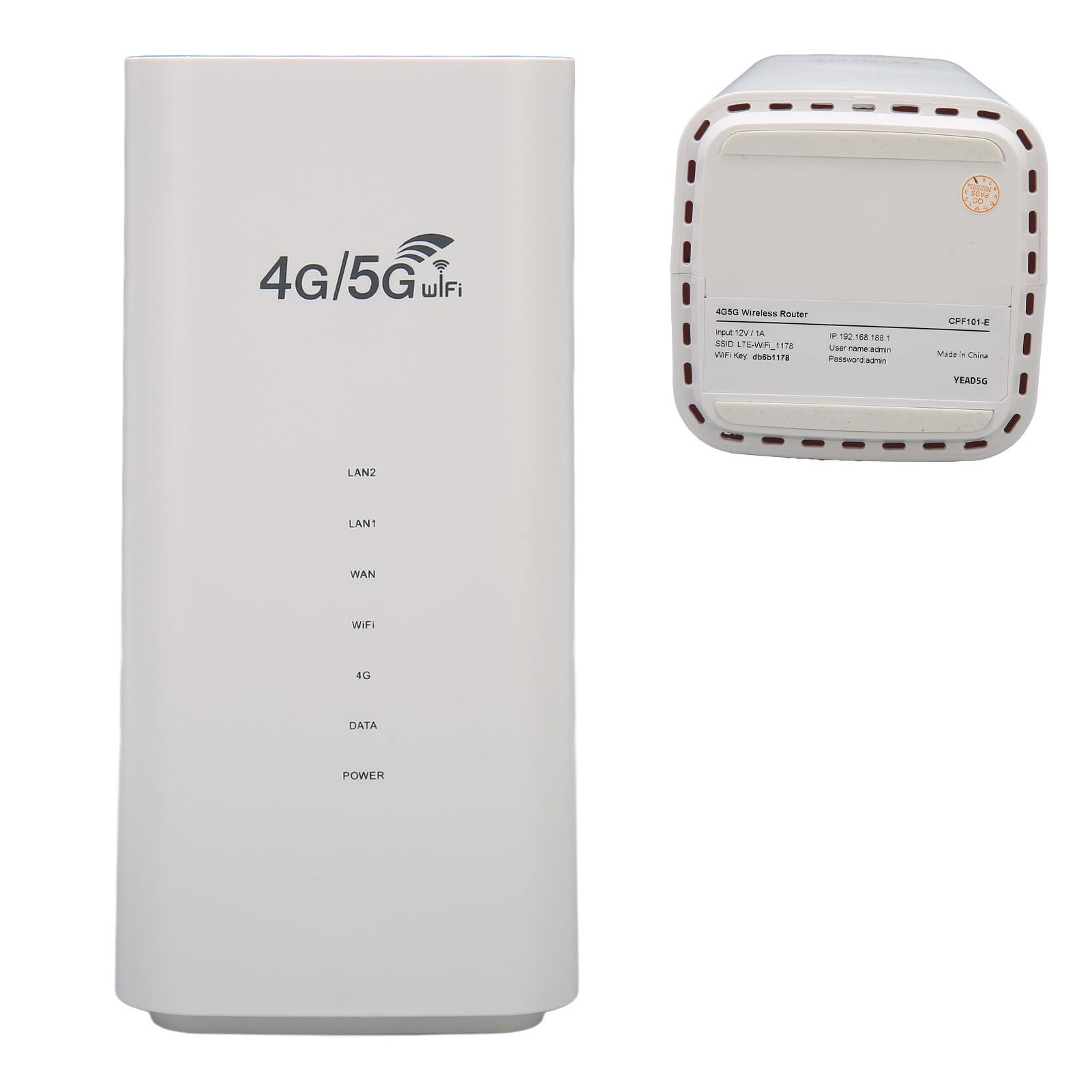 Router 4G LTE, WiFi Unlocked Router Modemu 4G LTE z Gniazdem Karty SIM, 4 Antenami i do 32 Użytkowników Bezprzewodowy Router WiFi do Podróży Wycieczka na Wakacje Wypożyczalnie (Wtyczka UE)
