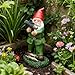 Large Garden Gnome Statue with Guns, Solar Military Army Soldier Guardian Hunter Gnome Garden Decoration Figurine Lights Porch Decor Valentine's Day Men Gift Scale War Combat Guards Patriotic Dwarves