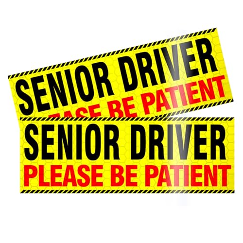 Image of Senior Driver Car Magnet - Reflective Please Be Patient Sign for Vehicle