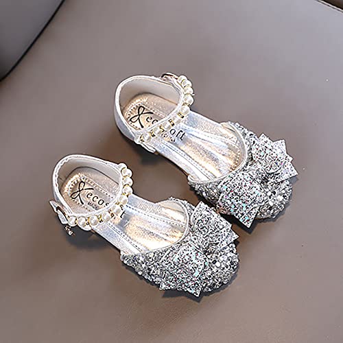 Baby Girls Pearl Glitter Dress Dance Shoes Summer Casual Ankle Princess Sandals Kids Bow Breathable Non Slip Comfy3